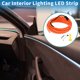 thumbnail image 2 of Cuerda de luz LED EL de 3 metros Unique Bargains, tira de luz de neón flexible para iluminación interior de automóviles, decoración de automóviles USB (5V) Naranja, 2 of 7