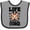 Heather and Black, variant on Inktastic Life is Better with a Corgi Boys or Girls Baby Bib