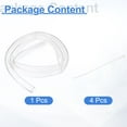 thumbnail image 3 of Uxcell 2 Pack Flexible Tubing, 28mm ID x 34mm OD - 6.6 Feet Long Clear Vinyl Water Pipe, Lightweight Plastic Hose Water Pipe with Zip Ties for Aquaponics, Air Hose, Irrigation, 3 of 6