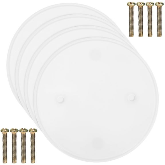 Blank Cover Wall Plate,4Pcs Ceiling Hole Covers Round Covering Plates Circular Ceiling Blank Up Covers Flat Blank Plate Round Electrical Box Covers