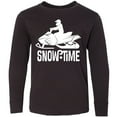 thumbnail image 3 of Inktastic Snowmobile Rider Snowmobiling Long Sleeve Youth T-Shirt, 3 of 5