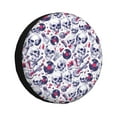 thumbnail image 1 of Fotbe music Skull record mike Funda de Llanta de Repuesto con Estampado, Engrosada, Ajuste Universal para Jeep, Remolque, RV, SUV, Camión-17 inch, 1 of 6