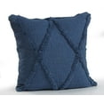thumbnail image 5 of LR Home Sara 20" x 20" Coronet Blue Shag Diamond Cotton Adult Decorative Throw Pillow, 5 of 8