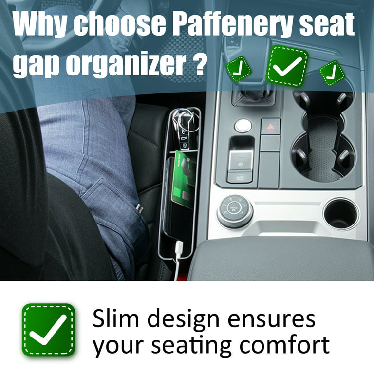 Paffenery Car Seat Gap Filler Organizer for Front Seat Gap, 2 Pack  Universal Fit Black 