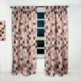 thumbnail image 2 of Designart 'Geometrical Retro Design XI' Mid-Century Modern Curtain Panel, 2 of 5