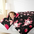 thumbnail image 4 of Castle Fairy Kawaii Axolotl Twin Comforter Sets,Pink Animal Salamander Bedding Set, 4 of 8
