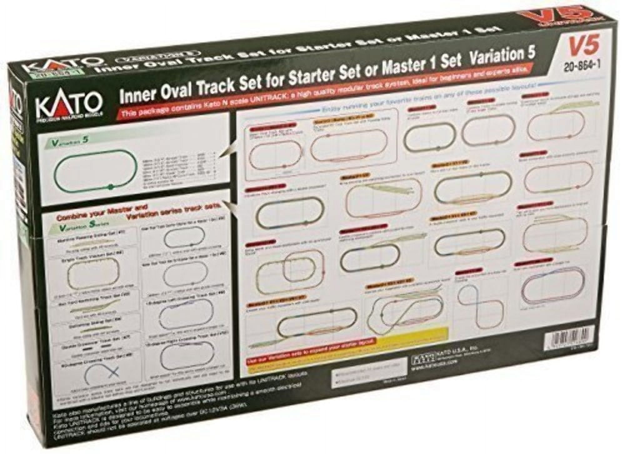 Kato 20-864 Unitrack V5 Oval Interior / Inner Oval Set – N Scale (1/160) Model Train Track