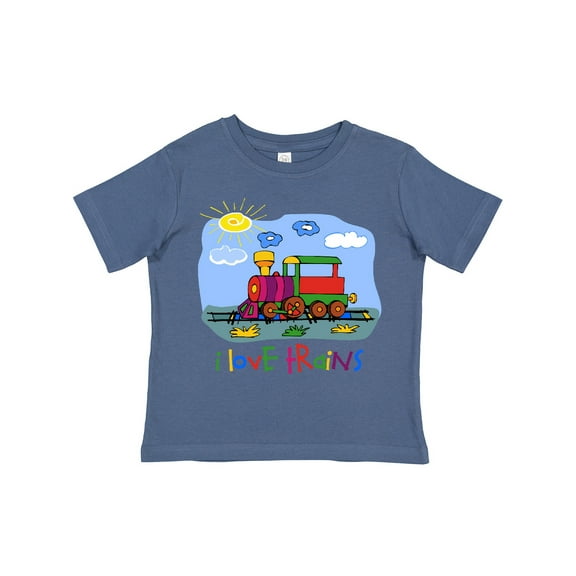 Inktastic I Love Trains Boys or Girls Toddler T-Shirt