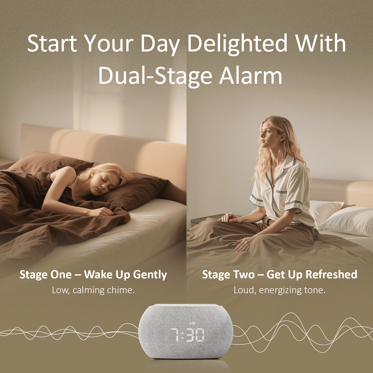 Hotmoon Luna Pro Smart White Noise Sound Machine, Alarm Clock for Bedroom, APP Control, Custom Button, Sleep Trainer, Routine Builder, 507 Soothing Sounds, Adult Mindfulness Meditation
