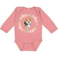 thumbnail image 3 of Inktastic Corgi Wreath for Dog Lovers Girls Long Sleeve Baby Bodysuit, 3 of 5