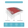 thumbnail image 5 of Quilts Twin Size Bedding Set, Red Cement Gray Lightweight Quilted Comforter, Modern Abstract Art Red Soft Reversible Bedspread Coverlet with Pillow Covers for All Season, 68" x 86", 5 of 7