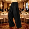 thumbnail image 6 of Frnrwgo Men's Pleated Wide Leg Dress Pants, Wrinkle Resistant Straight Business Casual Trousers Relaxed Fit, 6 of 6
