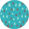 thumbnail image 1 of Ahgly Company Machine Washable Indoor Square Transitional Bright Cyan Blue Area Rugs, 3' Square, 1 of 7