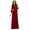 Wine, variant on Plus Size Dress for Women Women Summer Party Dress Lantern Sleeve Solid Long Dresses with Belt Wine 12(XXL)