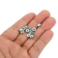 thumbnail image 4 of Perlas separadoras de 6 mm, 100 piezas de separadores de perlas de cristal redondas a granel para hacer joyas, azules, 4 of 5
