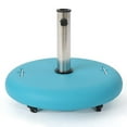 thumbnail image 3 of Wheelie Umbrella Base 91lb Heavy Duty Concrete Umbrella Base for Outdoor Garden,Teal, 3 of 7