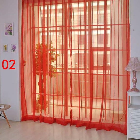 Curtains for Living Room 1 Pack Sheer Curtains 80 Inch L Panels Set Transparent Voile Rod Pocket Sheer Window Drapes Cortinas Curtains for Bedroom Wedding Party Background