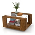 thumbnail image 1 of Mesa De Centro Maderkit Con Vidrio Color Caramelo marron, 1 of 6