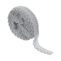 Lace Trim, 5 Yards 1/2 Inch Vintage Lace Ribbons for DIY Sewing Craft Gift Package Decoration Wedding Headbands Gray