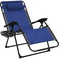 thumbnail image 5 of Sun-Ray Oversized Patio Chair with Leg Stabilizers and Big Cupholder, Adjustable Zero Gravity Folding Reclining Outdoor Chair with Pillow, Blue, 5 of 19