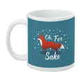 thumbnail image 3 of Oh For Fox Sake Funny on Teal White Mug, 3 of 4