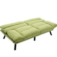 thumbnail image 3 of Comfortable Modern For Bedroom - 2 Seater Velvet Couch With Metal Legs And Soft Cushions, Restful Thick Cushion Living Room, Bedroom, Office, Apartment Bed Feet Frame, 3 of 4