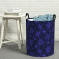 thumbnail image 6 of Fotbe purple flower Snowflake Pattern Laundry Basket with Handles, Waterproof Large Laundry Hamper, Wash Bag for Corner Dorm, Rolling Laundry Basket with Handles-Medium, 6 of 6