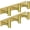 Gold, variant on PETGLE Coat Hooks Wall Hook for Hanging Clothes Robes Towels Hats Heavy Duty Coat Hanger Coat Rack Wall Mount with 3 Hooks - Black