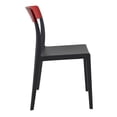 thumbnail image 4 of Luxury Commercial Living 33" Black and Red Patio Dining Chair, 4 of 8
