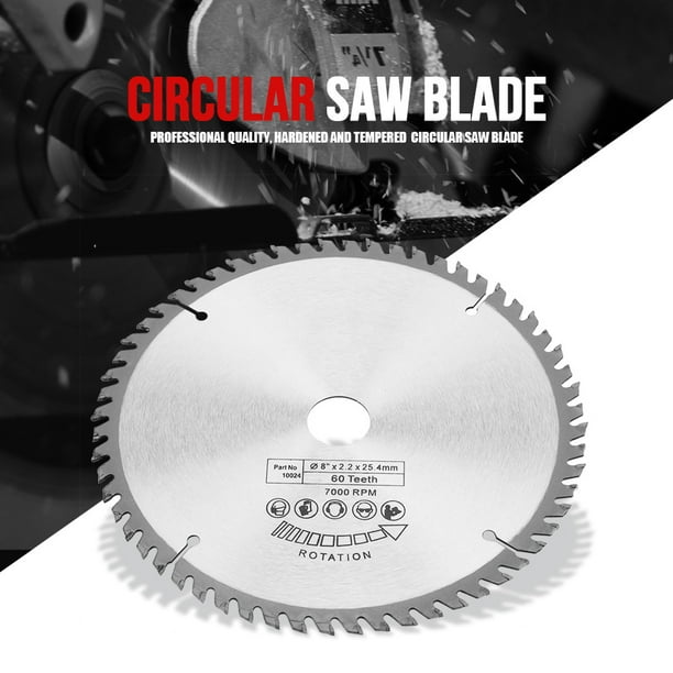 Hoja de sierra circular ANGGREK para corte de madera 200 mm Plata TCT 60 dientes