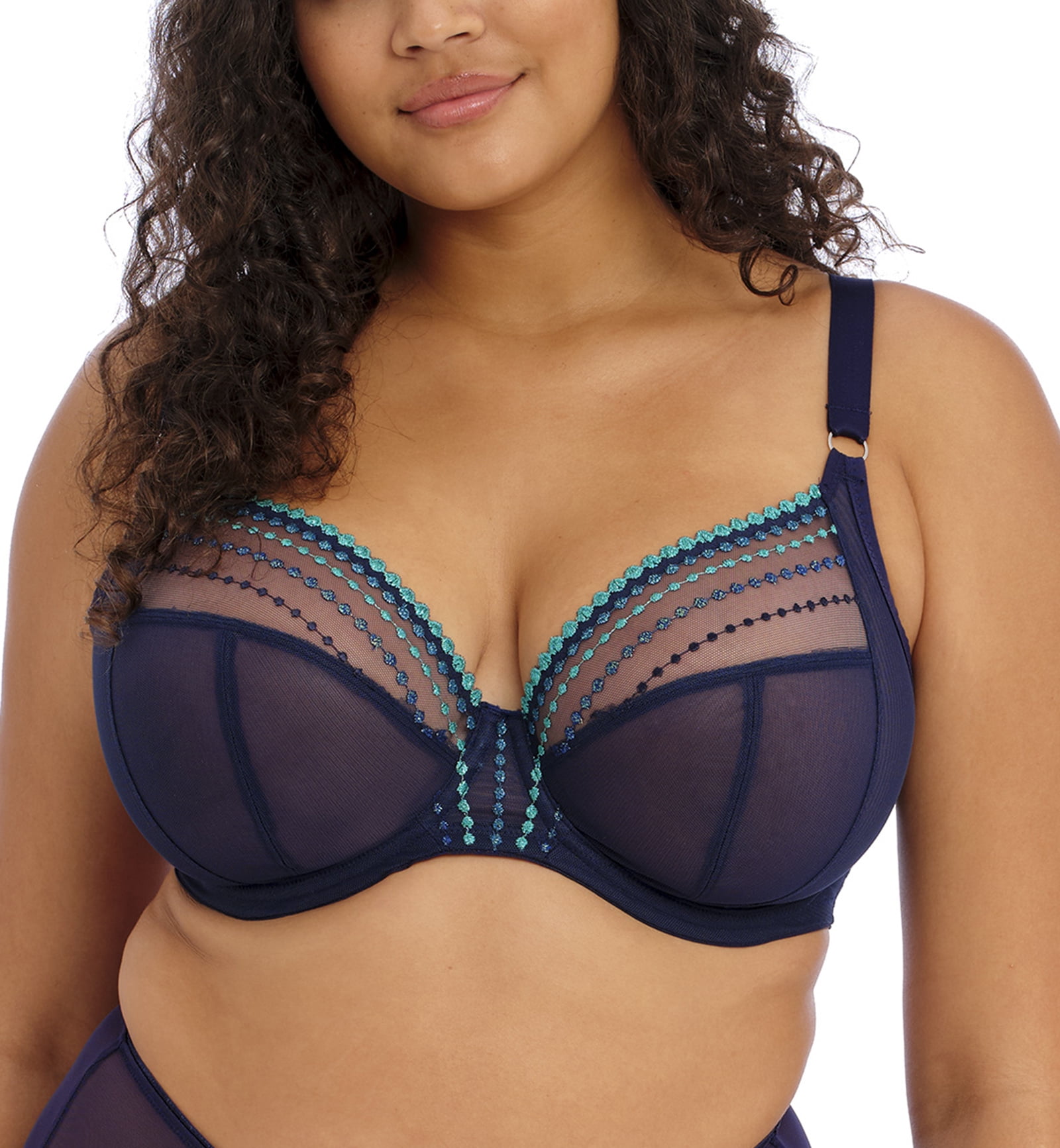 Elomi Matilda Banded Plunge Underwire Bra (8900),36G,Siren Song