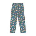 thumbnail image 4 of Kdxio Corgi with Flowers Print Men's Sleep Pajama Pant Lounge Pants with Pockets, 4 of 8