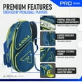 thumbnail image 5 of JOOLA Tour Elite Pro Pickleball Bag, Backpack, Duffle Bag, Navy/Yellow, 5 of 5