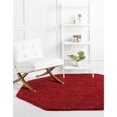 thumbnail image 2 of Unique Loom Everyday Shag Plush Area Rug 6' x 6' Octagon in Cherry Red, 2 of 2
