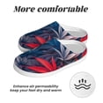 thumbnail image 6 of Lsque Red And Blue Leaves Pattern Womens Comfort Cotton on Scuff With Memory Foam and Anti-skid Sole Slipper-39/40, 6 of 7