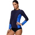 thumbnail image 3 of Attraco Women's Sun Protection Rashguard Swimsuit Shirt Surf Swimming Shirt, 3 of 6