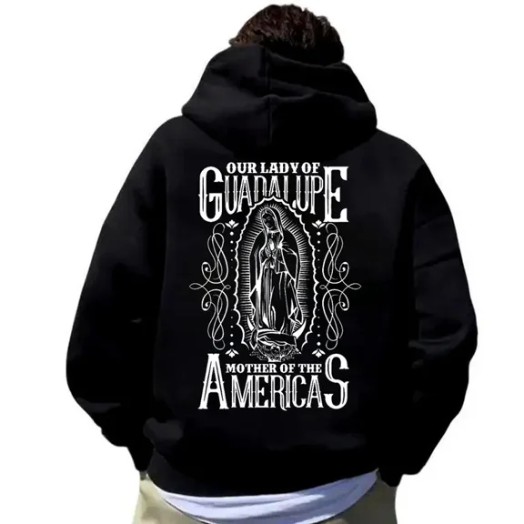 Our Lady of Guadalupe Hoodie – Mother of America Graphic Hoodie , Thick Fleece Faith Pullover, Unisex Religious Streetwear, Perfect Gift for Family and Friends, Catholic Christian Apparel