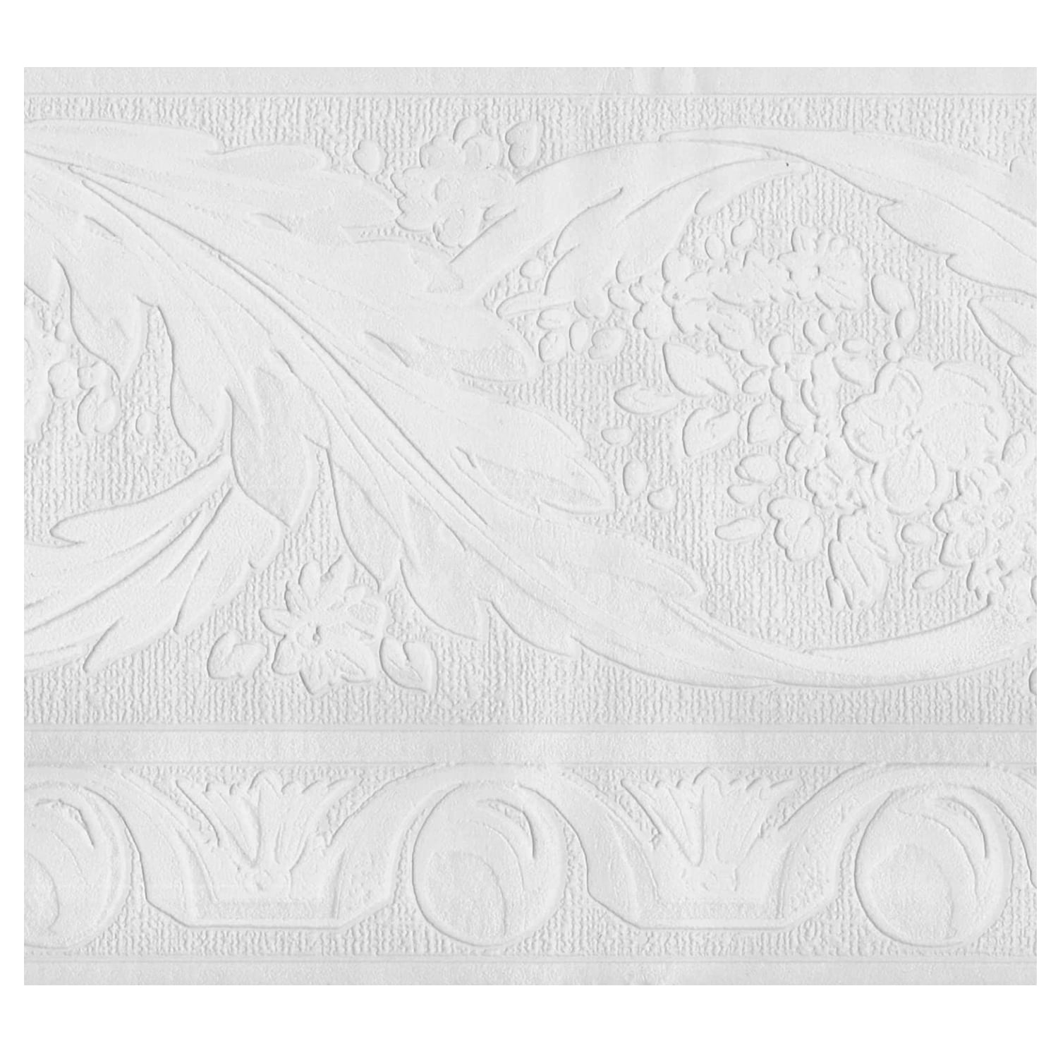 Paintable Wallpaper Border Textured Vintage Architectural Pattern for