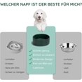thumbnail image 2 of Comedero de cerámica para perros, comedero doble para perros con soporte de bambú para gatos y perros (400 ml, verde), 2 of 5