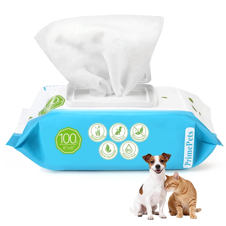 Prime Pets Dog & Cat Wipes, 100 Count photo 1