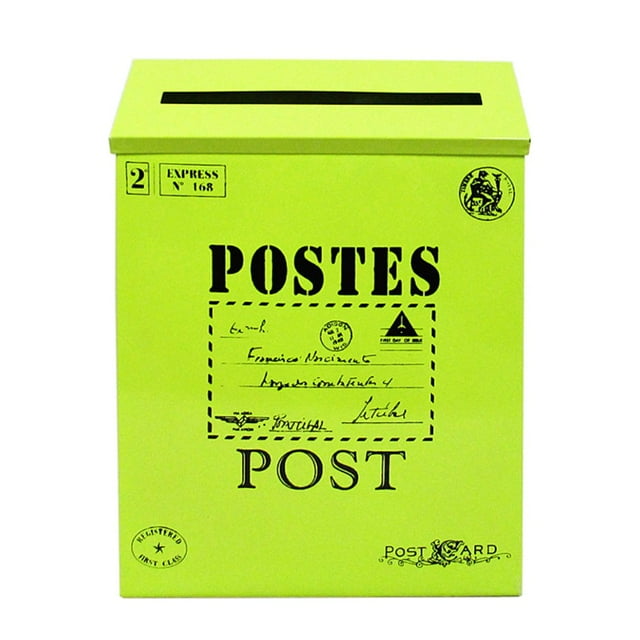 Retro Metal Wall Mounted Mailbox Bucket Newspaper Letter Box Post Garden Decor