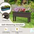 thumbnail image 5 of Topcobe 2 Pieces Raised Garden Beds Self-Watering Planter Box with Detachable Legs and Drainage Hole, Garden Boxes Outdoor Raised, Coffee, 5 of 8