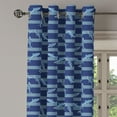 thumbnail image 3 of Ambesonne Marine Grommet Curtain, Swimming Nautical Ocean Art, 50"x96", Indigo and Slate Blue, 3 of 5