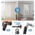 thumbnail image 5 of Urbanest Semplice Flat Button 1" 5/8" Double Drapery Curtain Window Rod Set - 48" to 84", Bronze, 5 of 6