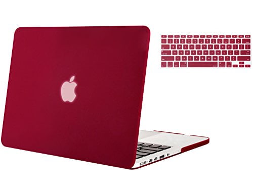 MOSISO Case Only Compatible Older Version MacBook Pro Retina 13 Inch Plastic Hard Shell & Keyboard Cover & Screen Protector Release 2015 - end 2012 Rose Quartz Model: A1502 & A1425 