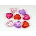 thumbnail image 2 of U8MO 50 Transparent Color Acrylic Faceted Heart Charm Beads 18mm Various Pink Red -Red, 2 of 8