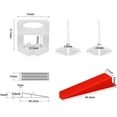 thumbnail image 3 of Nivelador de baldosas, crucetas de baldosas autonivelantes de 1 mm y cuñas de baldosas para la instalación de baldosas para pisos y paredes (juntas de baldosas de 100x1 mm + cuñas de 100x) Vhermosa BST3063396, 3 of 5