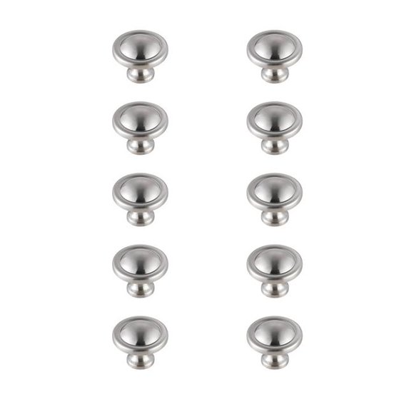 Elégant Decor KB2007-NK-10PK 1.2 in. Dia. Garlande Multipack Champignon Bouton&44; Nickel Brossé - Pack de 10
