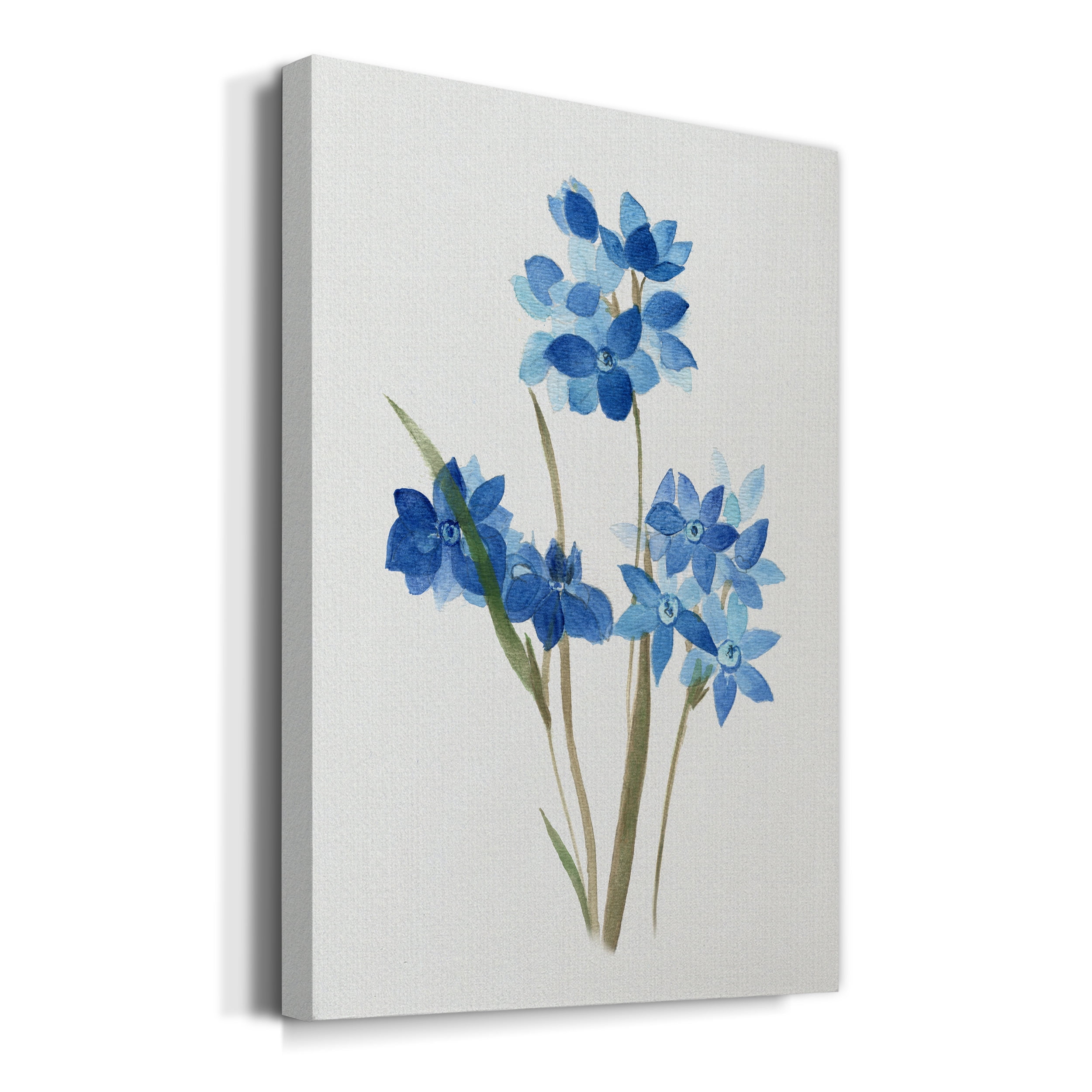 Blue Blossom Botanical I Premium Gallery Wrapped Canvas - Ready to Hang - 12 x 18