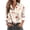 15#Complexion, variant on Women's Long-Sleeve Shirt Fashion Printed V-Neck Top Casual Loose Lightweight Collared Shirt